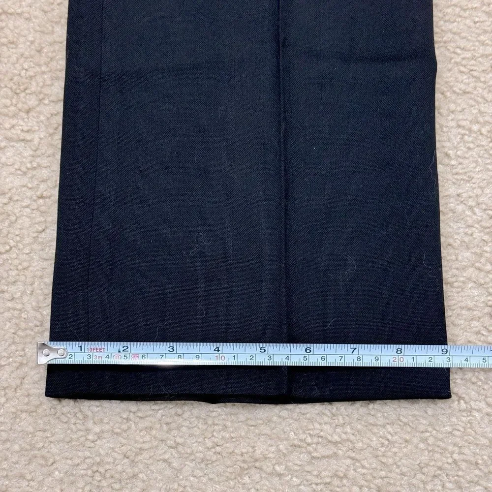 Kate Spade Live Colorfully Wool Black High Rise Straight Leg Dress Pants Sz 4